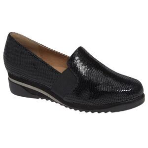 Bettye Muller Concept Women's Black Tropic Platform Wedge Leather Shoes Size 6.5